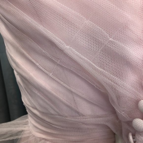 Sample Blush Bridesmaid Dress, Aline Flowy Short Formal Pageant Prom Mother - Picture 12 of 14